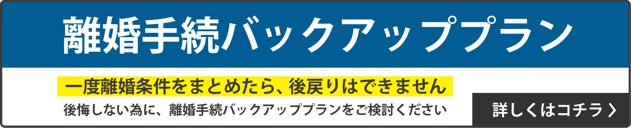 女性離婚の離婚手続バックアッププラン
